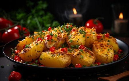 Boiled Potato Dish with Spicy Chili - Culinary Artの素材