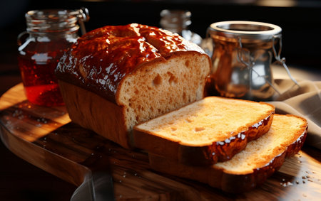 Jam Bread 3D Rendering - Gourmet Visual Feast.の素材