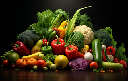 Farm-to-Table Bounty in Black.の素材