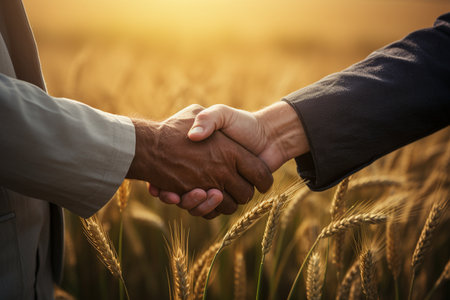 Handshake Amidst the Wheat.の素材