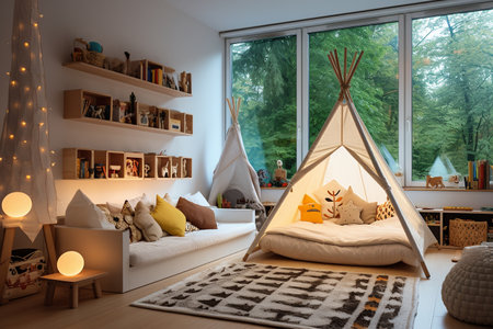 Native American-themed Kids Teepee.の素材