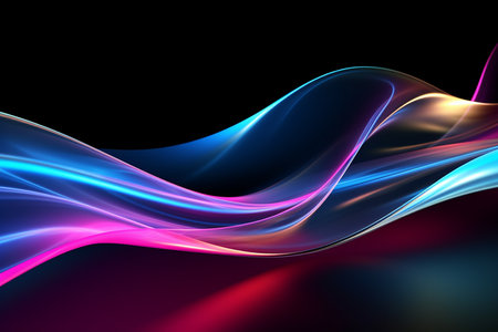 Vibrant Abstract Wallpaper with Glowing Lights.の素材