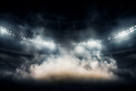 Electric Atmosphere with Stadium Lights.の素材