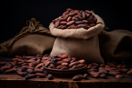 Discovering Cocoa Beans in Sackclothの素材