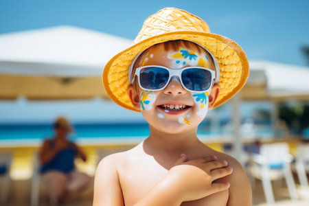 Child Sunscreen: Protecting the Face from UV Raysの素材
