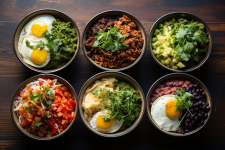 Variety of Breakfast Burrito Fillings in Individual Wrapsの素材