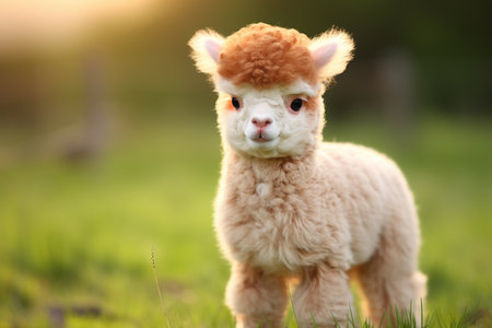 Captivating the Charm of a Baby Alpacaの素材