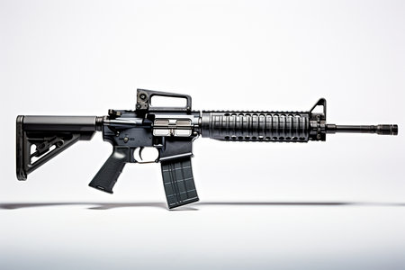 M16 Rifle on Transparent Background. AIの素材