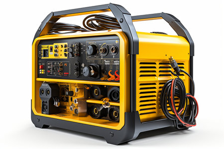 Yellow Welding Machine on a Transparent Background. AIの素材