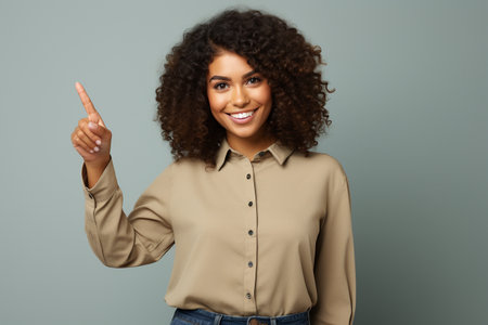 Happy Young Lady Standing Isolated on Transparent Background. AIの素材