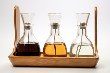 Oil and Vinegar Stand with Transparent Background. AIの素材