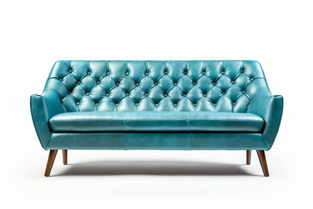 Retro Sofa with Transparent Background. AIの素材