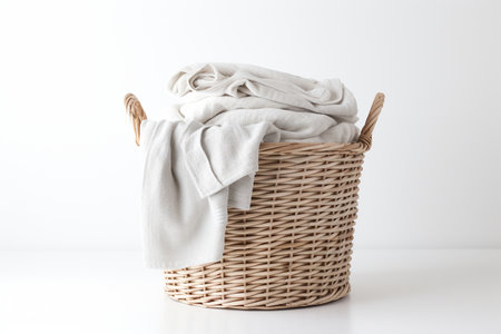 Laundry Basket with Transparent Background. AIの素材