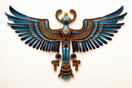 Ancient Egyptian Hieroglyph with Transparent Background.の素材