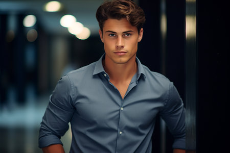 Portrait of an Attractive Young Man Posing for the Cameraの素材