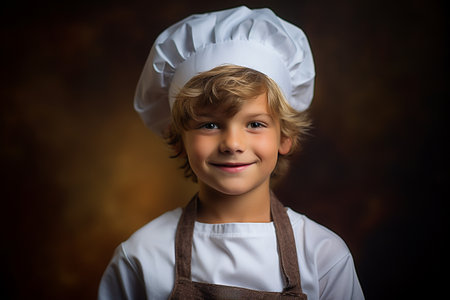 A Smiling Junior Chef's Portraitの素材