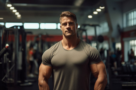 Portrait of a Muscular Manの素材