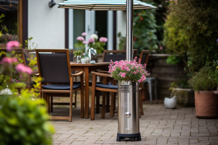 Metal Gas-Powered Outdoor Heater for Cozy Eveningsの素材