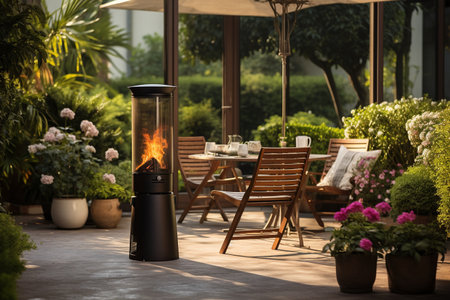 Metal Gas-Powered Outdoor Heater for Cozy Eveningsの素材
