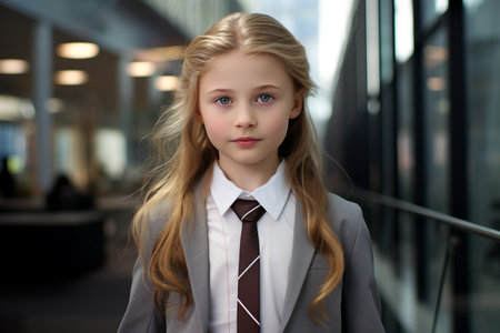 The Confident Corporate Look of a Young Girlの素材