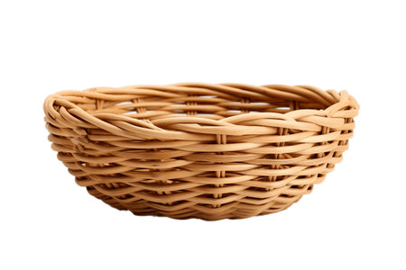 Wicker Basket Isolated on Transparent Background. AIの素材