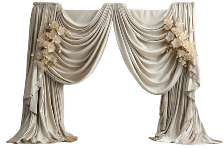 Luxury Curtain on White Backgroundの素材