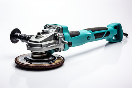Angle Grinder on White Background Generative By Ai.の素材