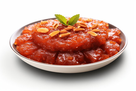 Gajar Halwa In White Background.の素材