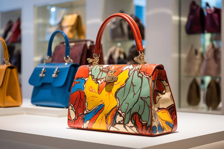 Women's Handbags in Boutiques generative by Ai.の素材