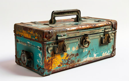 Realistic Toolbox On White Background.の素材