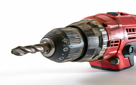 Power Drill On White Background.の素材