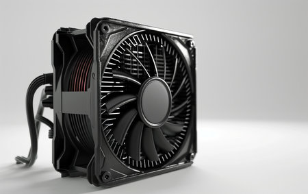 CPU Cooler On White Background.の素材