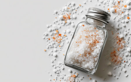 Salt Shakers On White Background.の素材