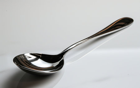 Spoon On White Background.の素材