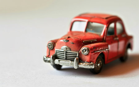 Toy Car On White Background.の素材