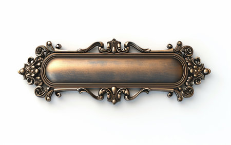 Name plate On White Background.の素材