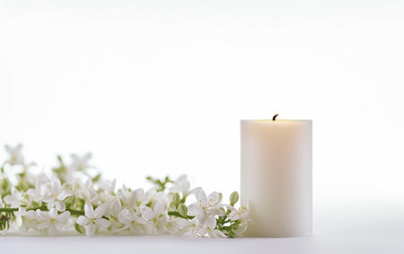 Unity Candle On White Background.の素材