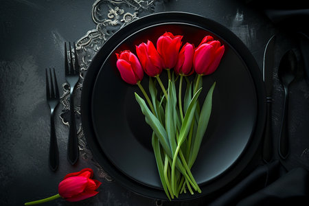 A Festive Table in Blackの素材