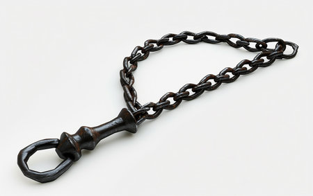 Chain Whip Tool On White Background.の素材