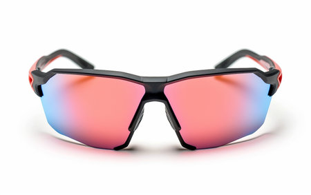 Showcasing Sunglasses On White Background.の素材