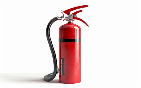 Airport Fire Extinguisher On White Background.の素材