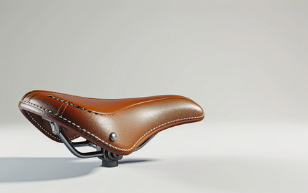 Bike Saddle On White Background.の素材