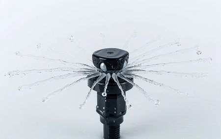 Irrigation On White Background.の素材