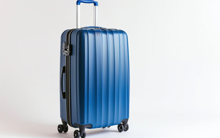 Luggage Trolley On White Background.の素材