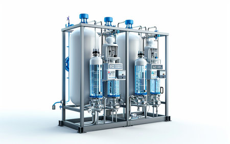 Water Purification System On White Background.の素材