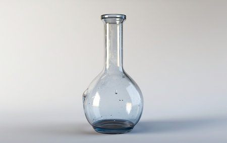 Flask On White Background.の素材
