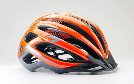 Racing Bicycle Helmet On White Background.の素材