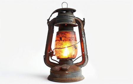 Signal Lantern On White Background.の素材