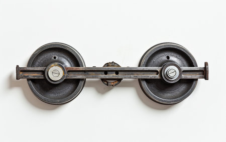 Train Wheel Inspection Gauge On White Background.の素材
