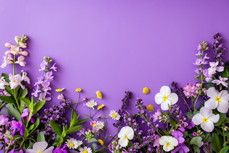Greeting Card for 8 March with Beautiful Flowers on a Vibrant Background.の素材